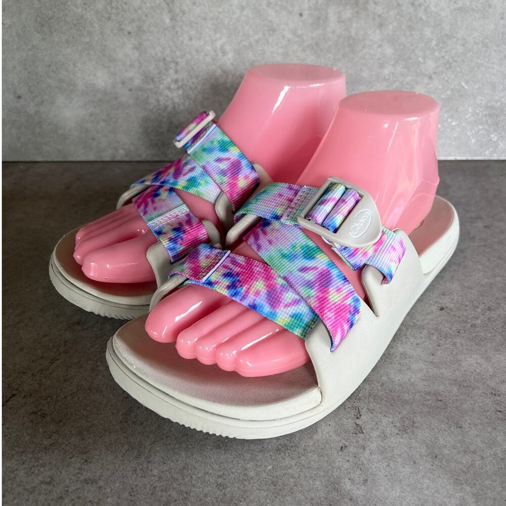 Chaco Chillos Slide sandals tie dye Women's 7 adjustable casual comfort walking